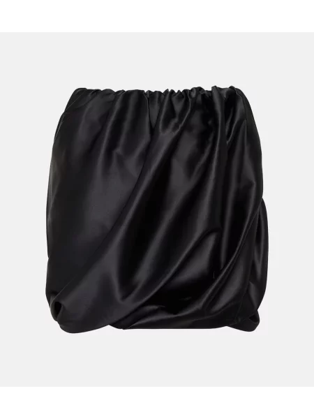 Fustă Ganni din satin negru