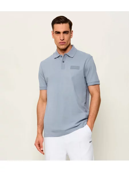 Tricou polo Boss Green albastru