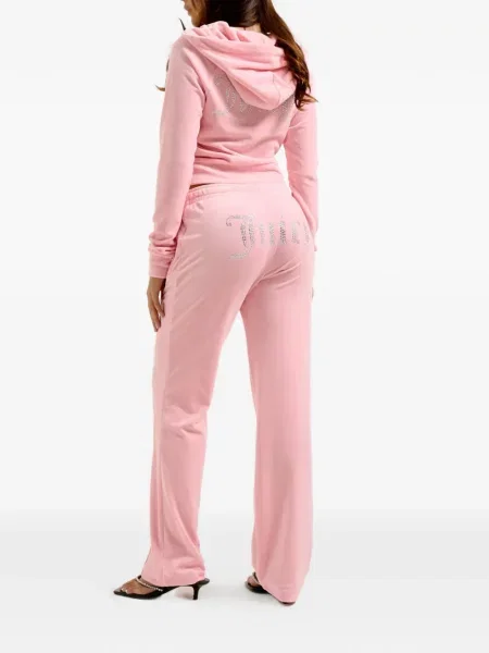 Είδος βελούδου τρέξιμο παντελόνι Juicy Couture ροζ