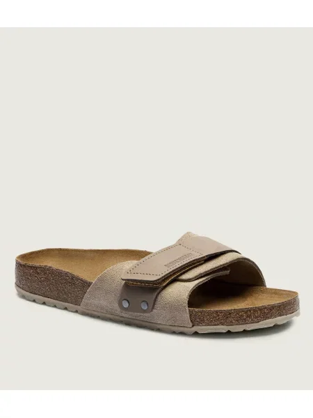Birkenstock Papucs Oita | hasított bőr | narrow fit bézs