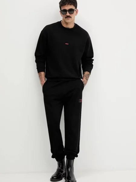 Спортивні штани HUGO однотонні чорний