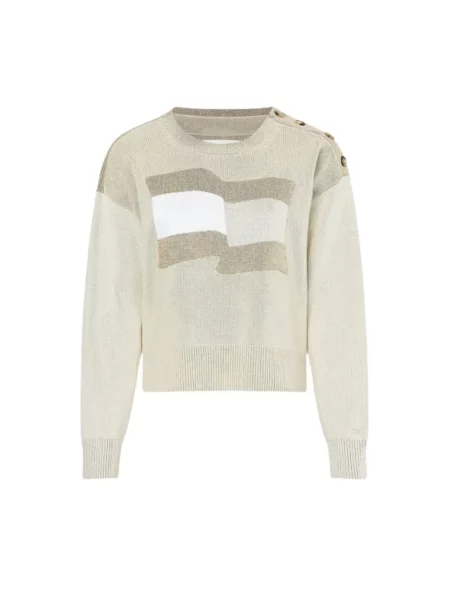 Sweter Tommy Hilfiger klasyczny beżowy