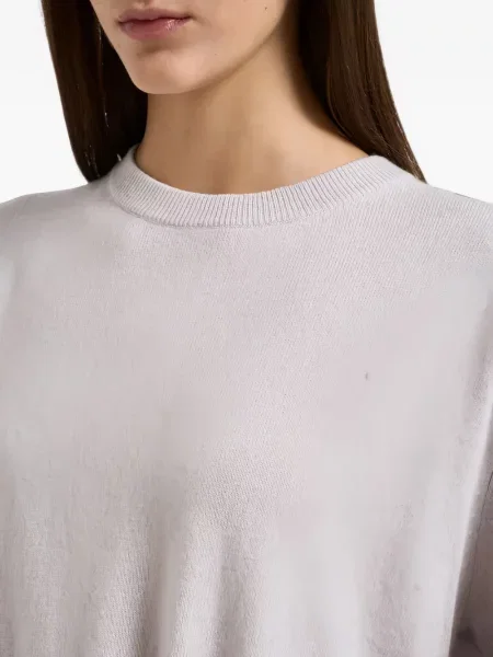 Scurt tricou Lisa Yang cu decolteu rotund