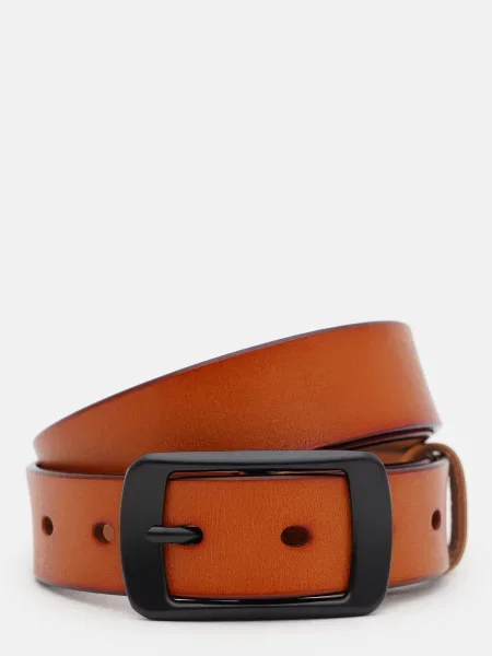 Кожаный ремень Borsa Leather с ремешками коричневый