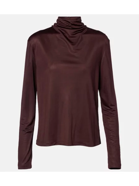 Top Dries Van Noten drapat bordo