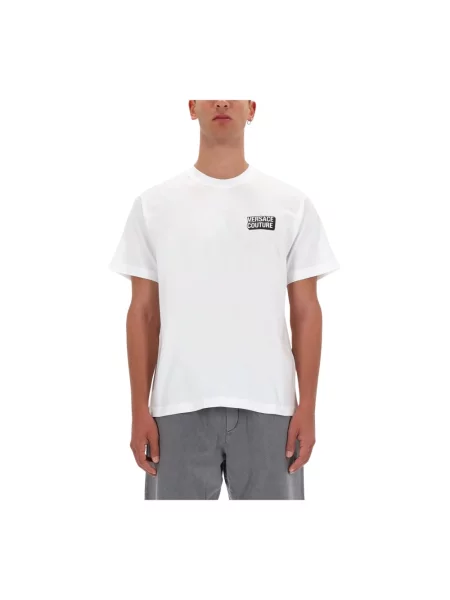 Koszulka Versace Jeans Couture z logo biała