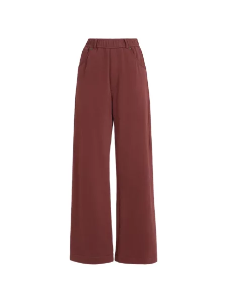 Pantaloni Brunello Cucinelli din material terry roșu
