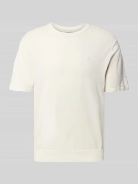 T-shirt z wyhaftowanym logo model ‘SUPIMA’ biała