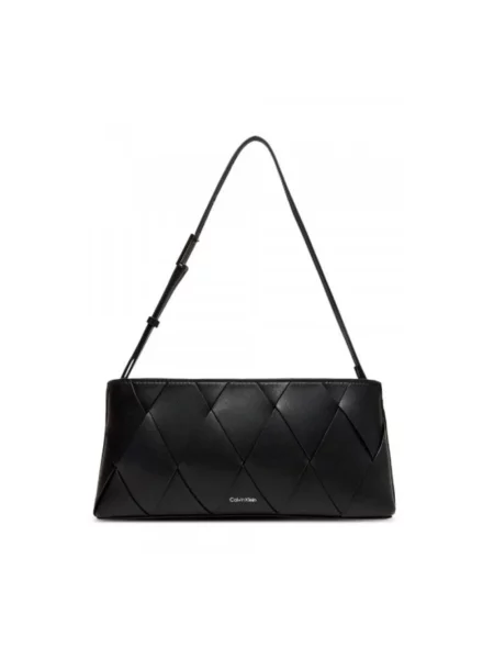 Calvin Klein Torebka Ck Woven Elongated Shoulder Bag czarny