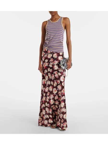 Top Rabanne cu dungi violet