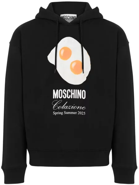 Hanorac cu glugă Moschino negru