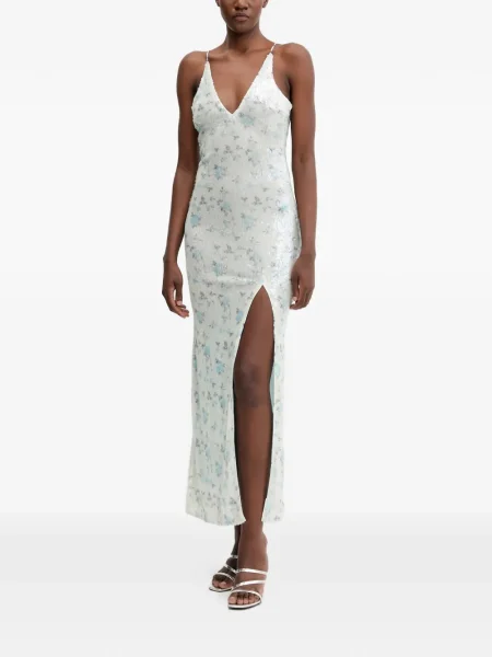 Rochie midi Bardot până la genunchi de costum alb