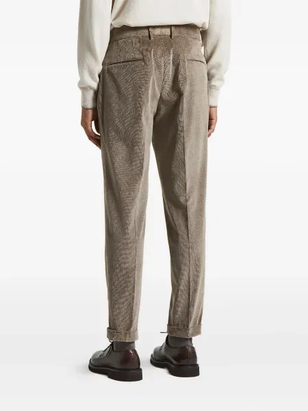 Pantaloni Peserico de catifea cord maro