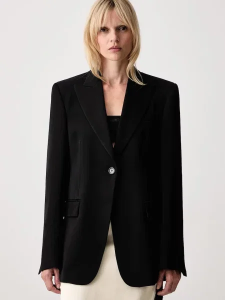 Sportmax Novella sacou cu un singur rând de din vâscoză pentru femei