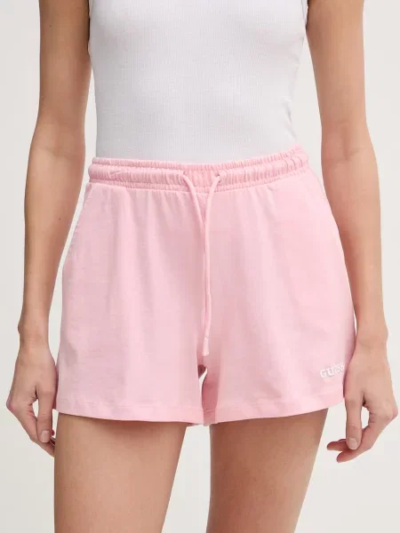 Guess szorty dresowe GIADA różowe