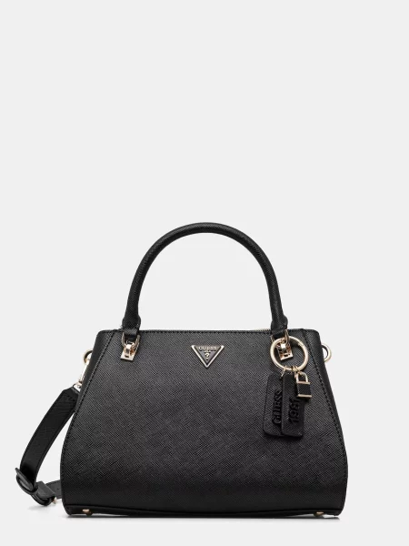 Torebka skórzana Guess skórzana czarna