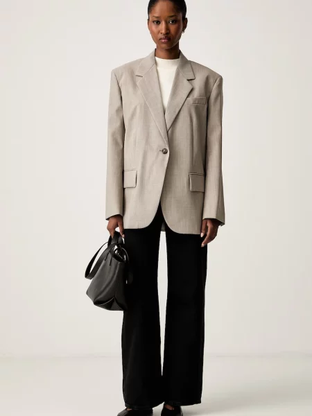 Weekend MaxMara De lână sacou Wkdattila | Oversize fit bej