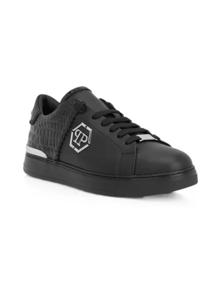 Sneakersy Philipp Plein skórzane czarne
