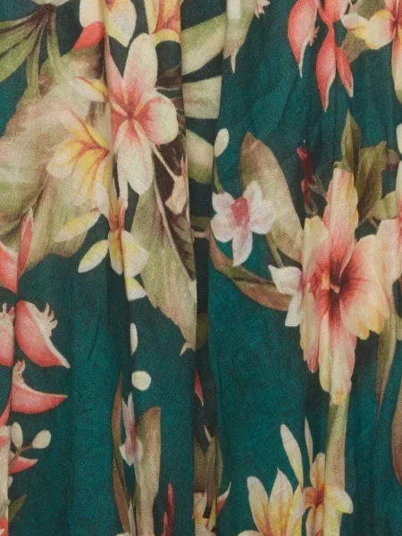 Rochie midi Zimmermann cu model floral cu imagine verde