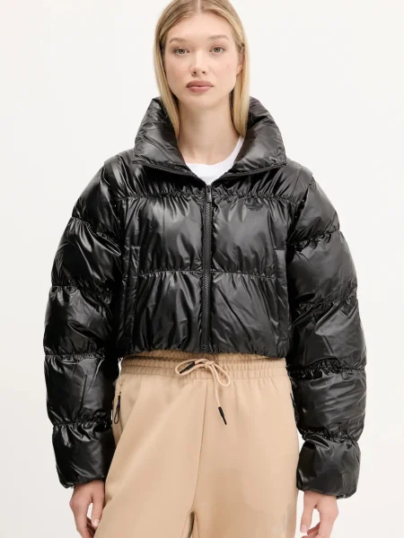 Kurtka Essentials Glossy Cropped Puffer czarna