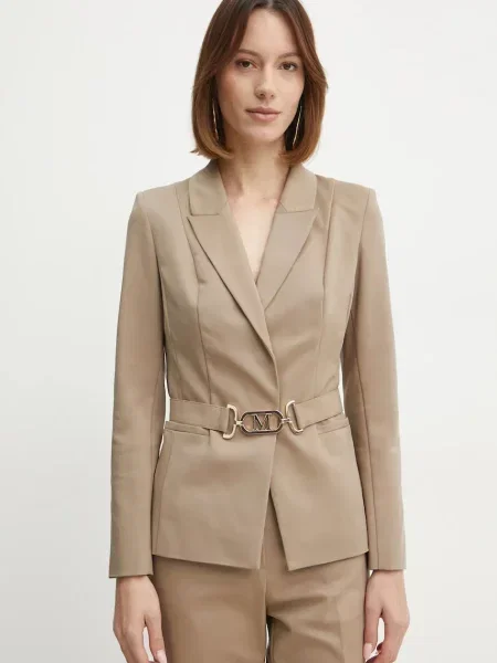 Сако Marciano Guess SHAYLA с едно копче с изчистен дизайн бежово