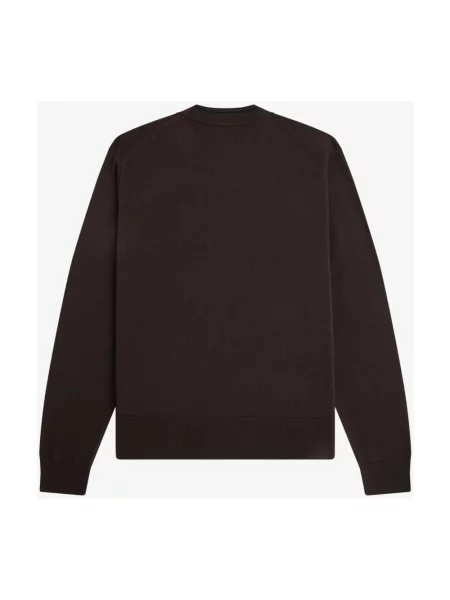 Sweter FRED PERRY Classic Cardigan Rich Brown M brązowy