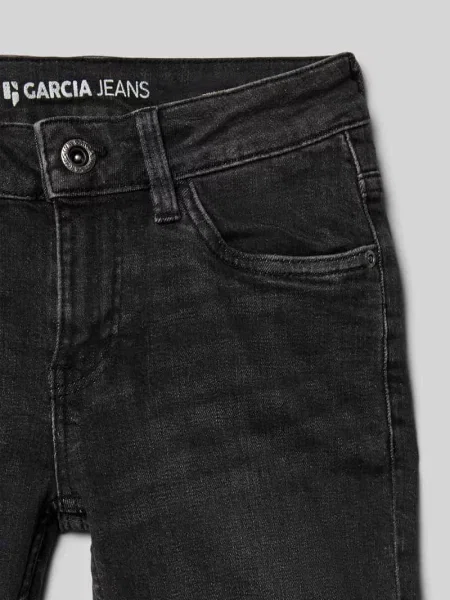 Jeansy o kroju slim fit z 5 model ‘TAVIO’ Garcia czarne