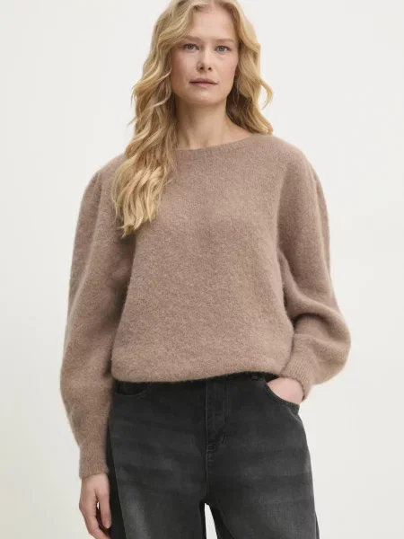 Вълнен пуловер Answear Lab дамски бежово