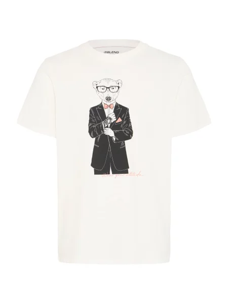 BLEND Tricou BHKURT rosé / negru alb