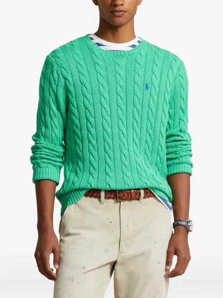 Tricou polo Polo Ralph Lauren cu glugă cu blană cu broderie roșu