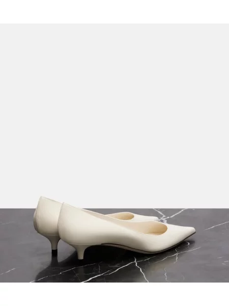 Pantofi cu toc Jimmy Choo din piele alb