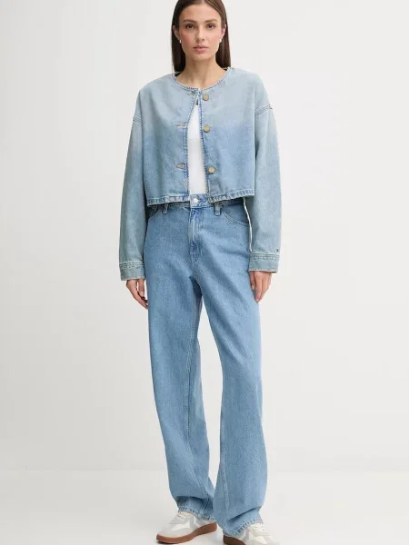 Tommy Hilfiger kurtka jeansowa przejściowa niebieski