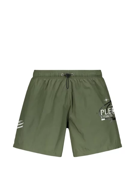 Slip de baie Plein Sport cu imagine cu cordon verde