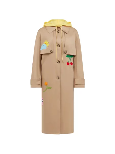 Palton Mira Mikati cu broderie cu glugă