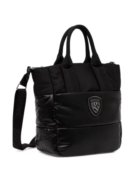 Matlasat geantă shopper Blauer cu autograf negru