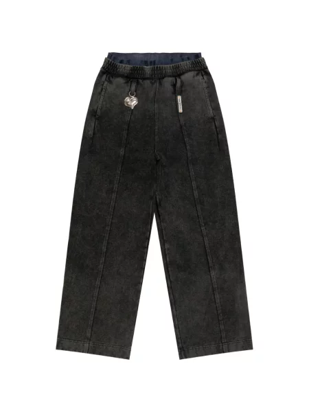 Pantaloni Aape By A Bathing Ape cu motiv cu inimi negru