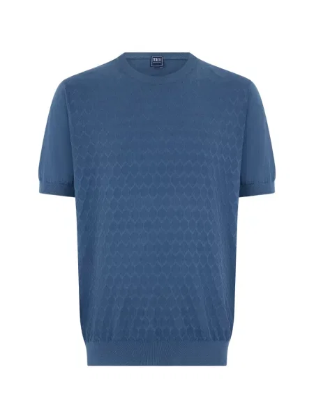 Tricou Fedeli tricotate albastru