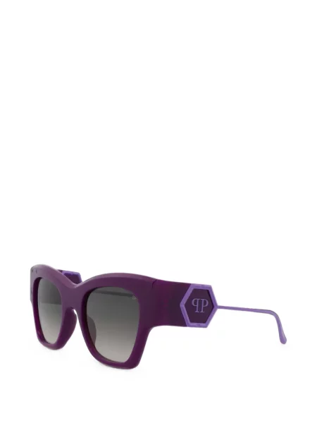 Ochelari de soare Philipp Plein Eyewear cu autograf violet