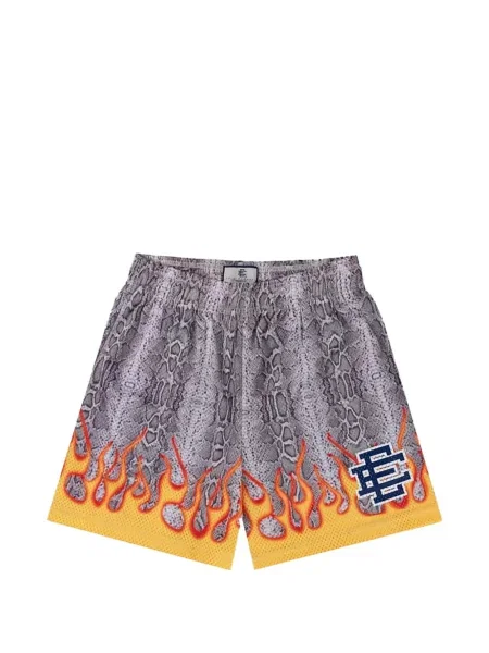Pantaloni scurți Eric Emanuel cu imagine cu model piele de șarpe gri