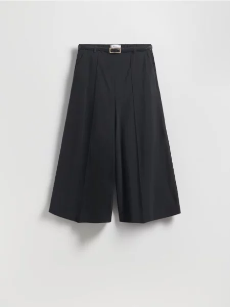 Reserved Spodnie culotte z modalu czarny
