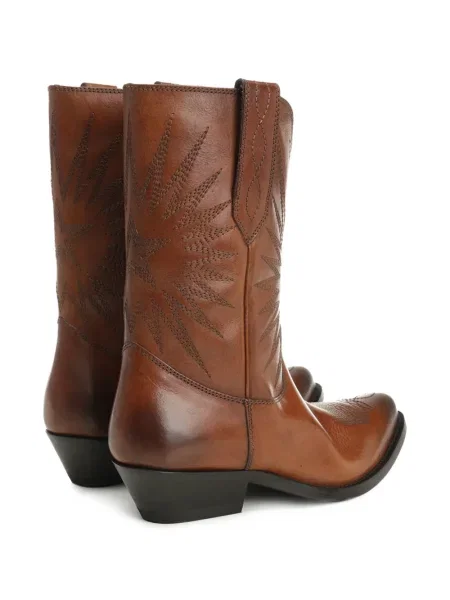 Botine Golden Goose din piele auriu