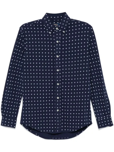 Košulja Polo Ralph Lauren s printom karirana puplin bijela