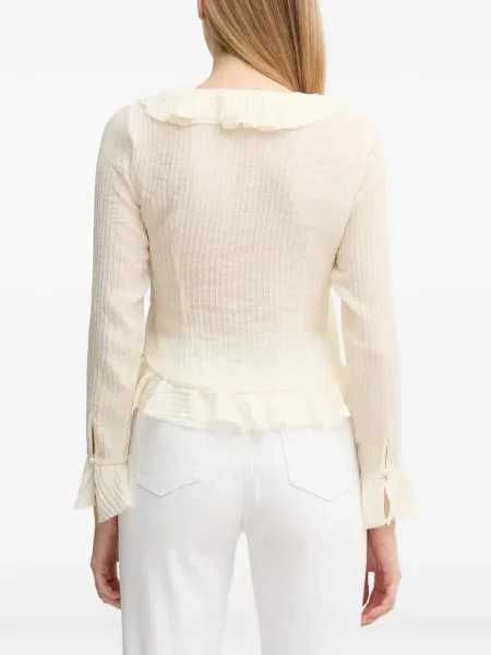 Bluzka Hoss Intropia w kwiatki z falbankami