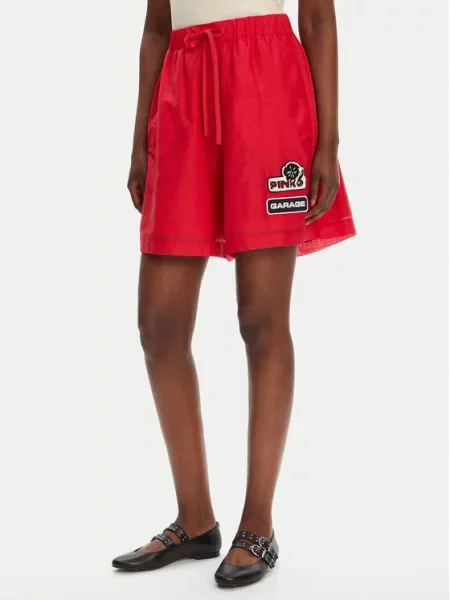 PINKO Шорти з тканини Lewis червоний