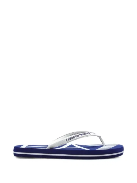 Șlapi Ea7 Emporio Armani cu imagine alb