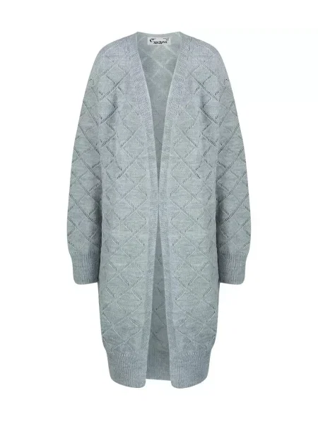 Cardigan Pri ajurat lung gri