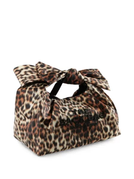 Geantă shopper Marc Jacobs cu imagine cu model leopard maro