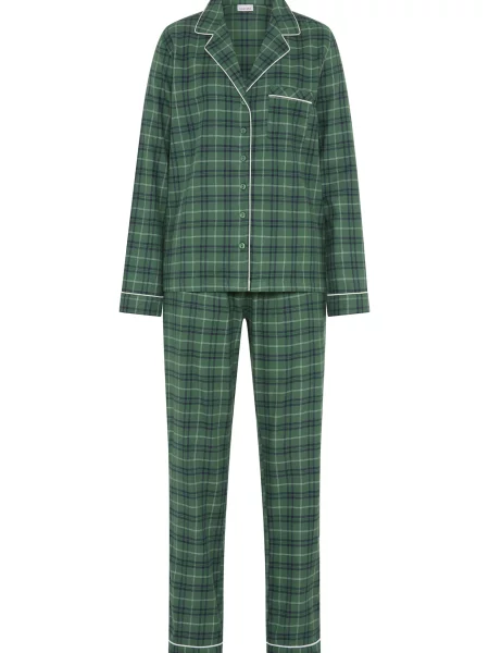 LASCANA Pijama bleumarin / verde alb