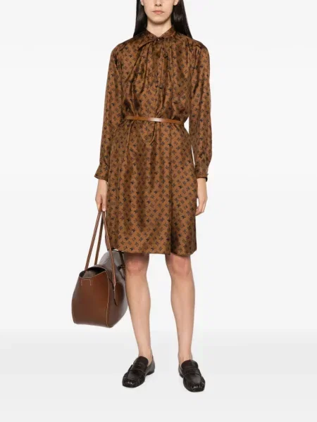 Rochie midi Max Mara cu imagine maro
