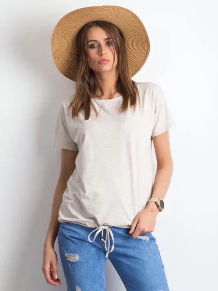 Tricou Fashionhunters bej